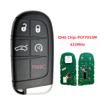M3N40821302 ID46 PCF7945/53A 433MHz 2/3/4/5BTN Replacement Car Remote Key For Jeep Grand Cherokee Dodge Chrysler RAM SRT Hellcat